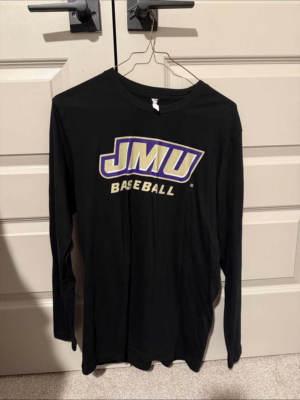 JMU Baseball Long-Sleeve Tee - Black